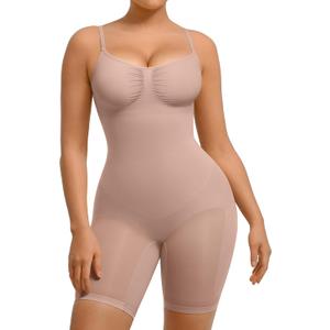 FeelinGirl Shapewear Bodysuit Tummy Control Seamless Sculpting Butt Lifter Body Shaper for Women (X-Large-XX-Large, Warm Sand)