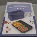 Vingud Cordless Electric Lunch Box for Adults, 1.8L Rechargeable Heated Lunch Box Food Warmer, Portable Self Heating for Men's/Office/Car, Electric Portable Battery Powered Valentine's Gift (Blue+Black)