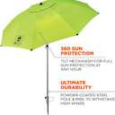 Ergodyne SHAX 6100 Lightweight Industrial Umbrella Lime, 84"