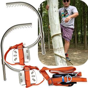 Tree Climbing Gear Spikes Set, Forged Steel Climbing Gaffs Claws Kit for Arborist Tree Work, Linemen Pole Climbing, Logging & Hunting | Equipo para escalar árboles (Max 17 inch)
