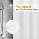 Seenus Waterproof Fabric Small Shower Curtain with 3 Weighted Magnets, 60 x 60 inch White Cloth Shower Liner Washable for Walk in Tub, RV Shower Curtains for Camper