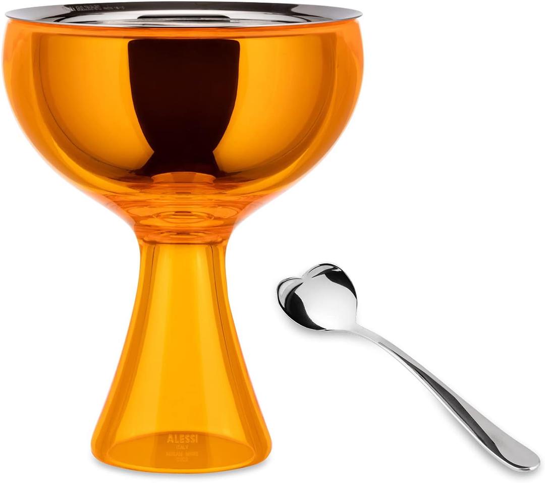 A di Alessi Big Love Bowl and Spoon, Orange