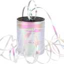 600 Yards Curling Ribbon, Balloon String Roll Ribbon and Bows for Gift Wrapping Birthday Christmas Florist Flowers Arts Crafts Decor(Iridescent White)