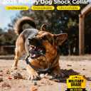 BLACKDOG Military Dog Shock Collar 2 Dogs (5-150lbs) - 4200ft Dog Training Collar with Remote, 4 Training Modes, Flashlight&Strobe, 90-Day Battery, IP67 Waterproof Dog E Collar for All Breeds (Blue)