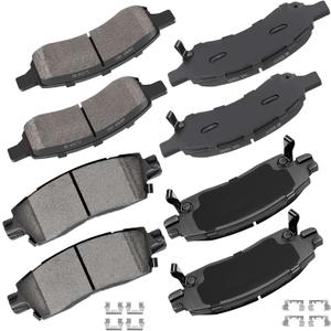 cciyu D1169 D883 Ceramic Front Rear Brake Pads For Buick Enclave/Rainier,For Chevy SSR/Trailblazer/Traverse/Trailblazer EXT,For GMC Acadia/Envoy,For GMC Envoy XL,For Isuzu Ascender,For Saturn Outlook
