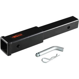 84433P Towever Trailer Hitch Extender 12 Inch Extension Receiver Tube with Pin and Clip, 12 inches Length, 3,500 lbs. GTW