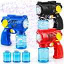Toy Life 3 Pack Bubble Guns for Kids, Automatic Bubble Blower, Leakproof & Lightweight, Outdoor Summer Toy, Easter Basket Stuffer, Party Favor, Birthday Gift for Toddlers Boys Girls