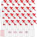 Gerrii 24 Pcs 24oz Plastic Spray Bottle Bulk, Empty Refillable Squirt Bottles for Cleaning Solution, Leak Proof Water Spray Bottle with Adjustable Nozzle and Stickers Commercial Supplies (Red)