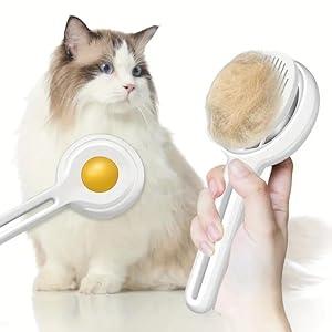 Cat Brush for Shedding, Pet Hair Removal Brush for Short & Long Hair Cats & Dogs, Self-Cleaning Pet Grooming Comb for Indoor Cat (Lemon) Cat Brush for Shedding, Pet Hair Removal Brush for Short & Long Hair Cats & Dogs, Self-Cleaning Pet Grooming Comb for Indoor Cat (Lemon)