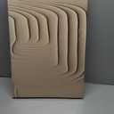 3Pcs Framed Beige Cream Abstract Textured Line Art Curved Canvas Wall Art Prints Posters Pictures Paintings Wall Decor for Minimalist Boho Living Room Bedroom Office Decoration