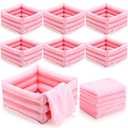 FillTouch 6 Pcs Foot Spa Kit for Girls Kids 12. 5 x 12. 5 x 8. 3 Inch Foot Care Bath and 12 x 28 Inch Hand Towels Washbasin Salon Towels for Spa Sleepover Party Supplies (Light Pink)