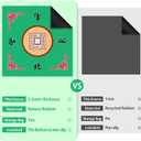 Large Mahjong Mat with Carrying Bag, Anti Slip and Noise Reduction Mahjong Table Mat for Poker, Card, Board & Tile Games 31.5 x 31.5 Inches (Green)