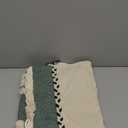 Long Lumbar Pillow Cover 14x36, Boho Long Decorative Pillows with Tassels Pillowcase, Modern Abstract Woven Body Pillow Cover for Sofa Bedroom Living Room Home Decor, Dark Green + Off-White