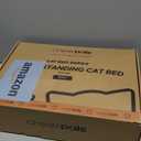 CHEERHOME PETS Elevated Cat Couch Bed for Indoor Cats, Wooden Cat Sofa with Removable Washable Fluffy Cover Raised Kitty Lounge Chair Suitable for Puppy(Cat Sofa,Khaki-Light Gray)