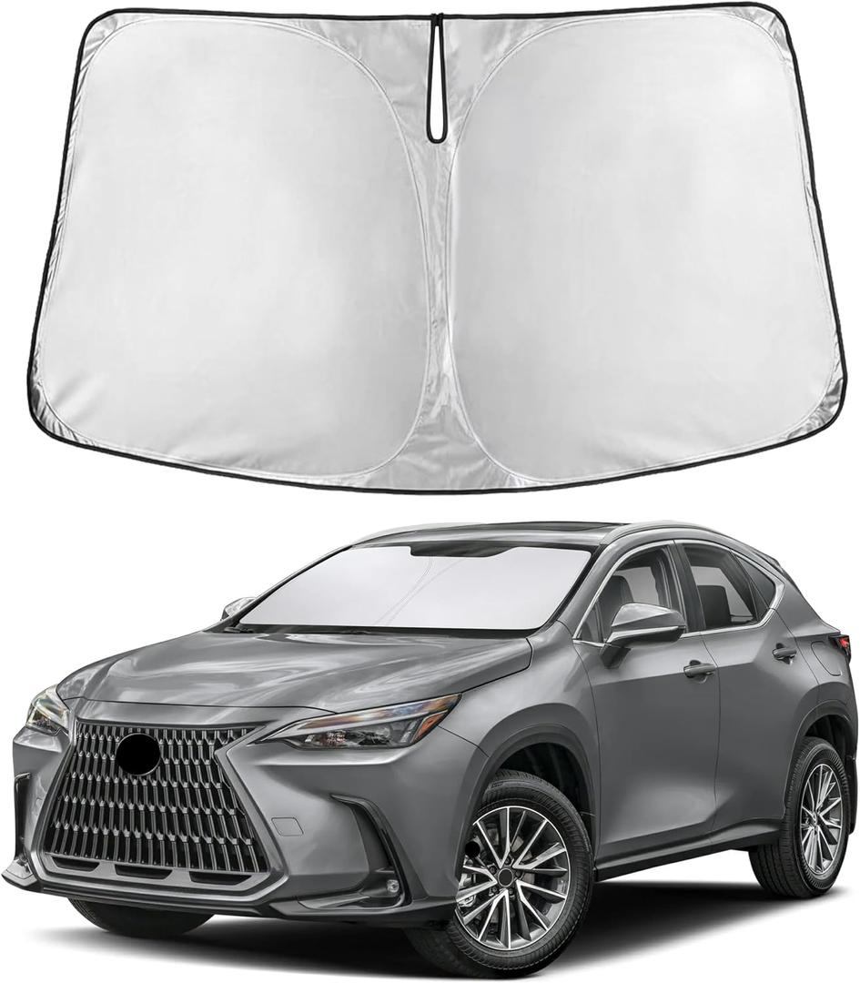 EcoNour Windshield Sunshade Compatible for Lexus NX 2022-2024 2025 2026, Sun Visor for Front Windshield & Window Sun Shade Cover, UV Heat Blocker & Protector, Car Accessories