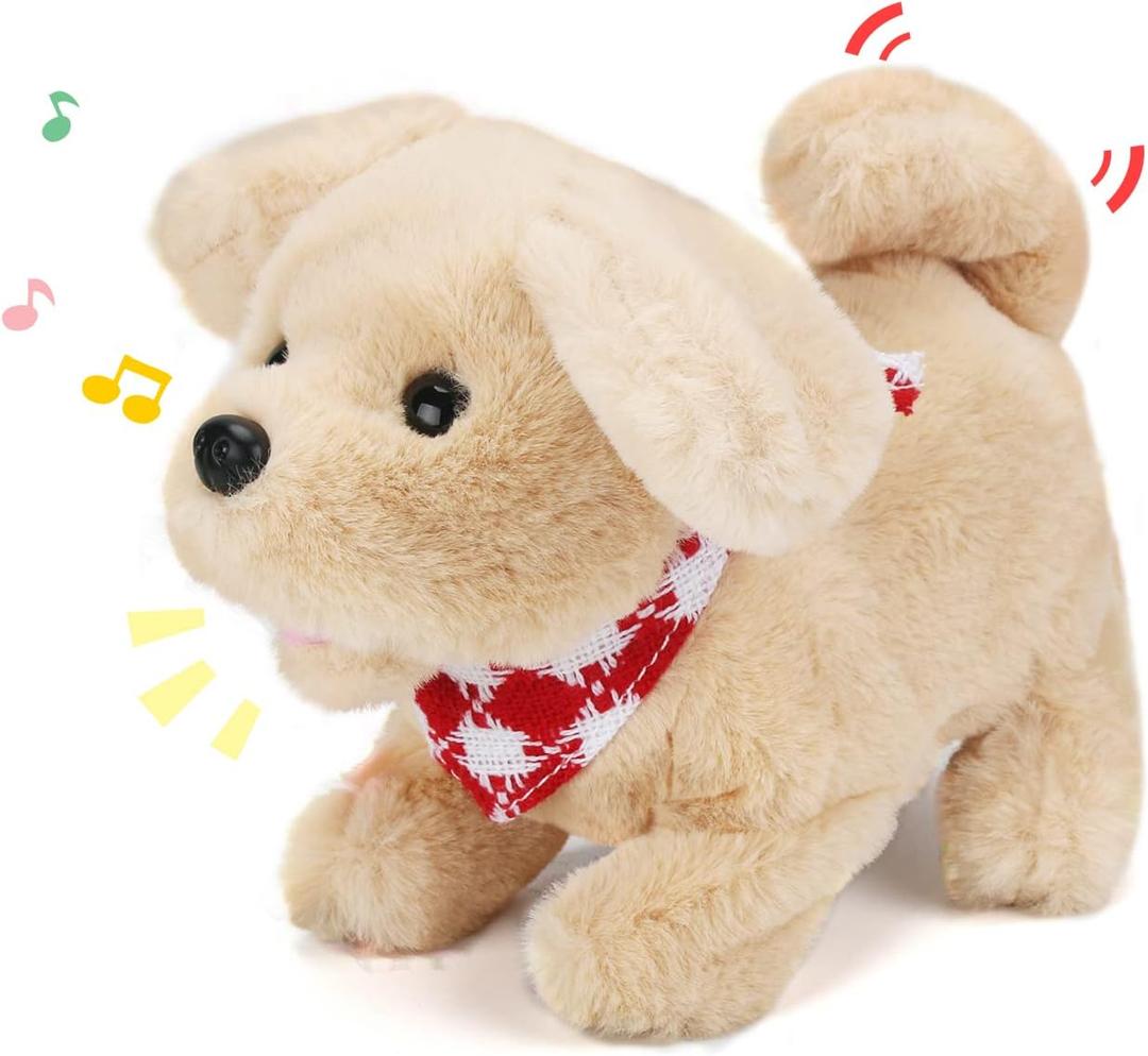 Electric Plush Toys Corgi Puppy Interactive Pet Dog-Walking,Barking,Tail Wagging Interactive Toys for Toddler Kids Boys Girls