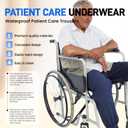 Waterproof Patient Care Trousers,Patient Care Underwear,Adjustable Incontinence Trousers,Reusable Adaptive Apparel for Bedridden,Elderly,Mobility Impaired (Long,Blue,L)