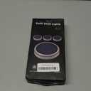 Blue Solar Deck Dock Lights Solar Powered, Step Warning Lights for Outside Driveway Sidewalk Garden Pathway Yard (4 Pack)