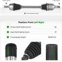 Front Left Driver Side CV Axle Assembly Fit for Honda Accord 2.4L L4 2003 2004 2005 2006 2007; Automatic Transmission Only, for 66-4217