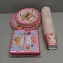 Funnymoom 250 Pcs Candyland Party Decorations Sweet Candy Lollipop Paper Plates Cups and Napkins Disposable Halloween Sweet Candy Themed Tableware Set for Baby Shower Birthday Party Supplies Serves 50