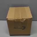 DOWAN Utensil Holder, 6.5 Large Utensil Holder for Kitchen Counter, Ceramic Utensil Crock with Table-Protection Cork Mat, Utensil Organizer Caddy for Tongs, Spoons (White & Blue)