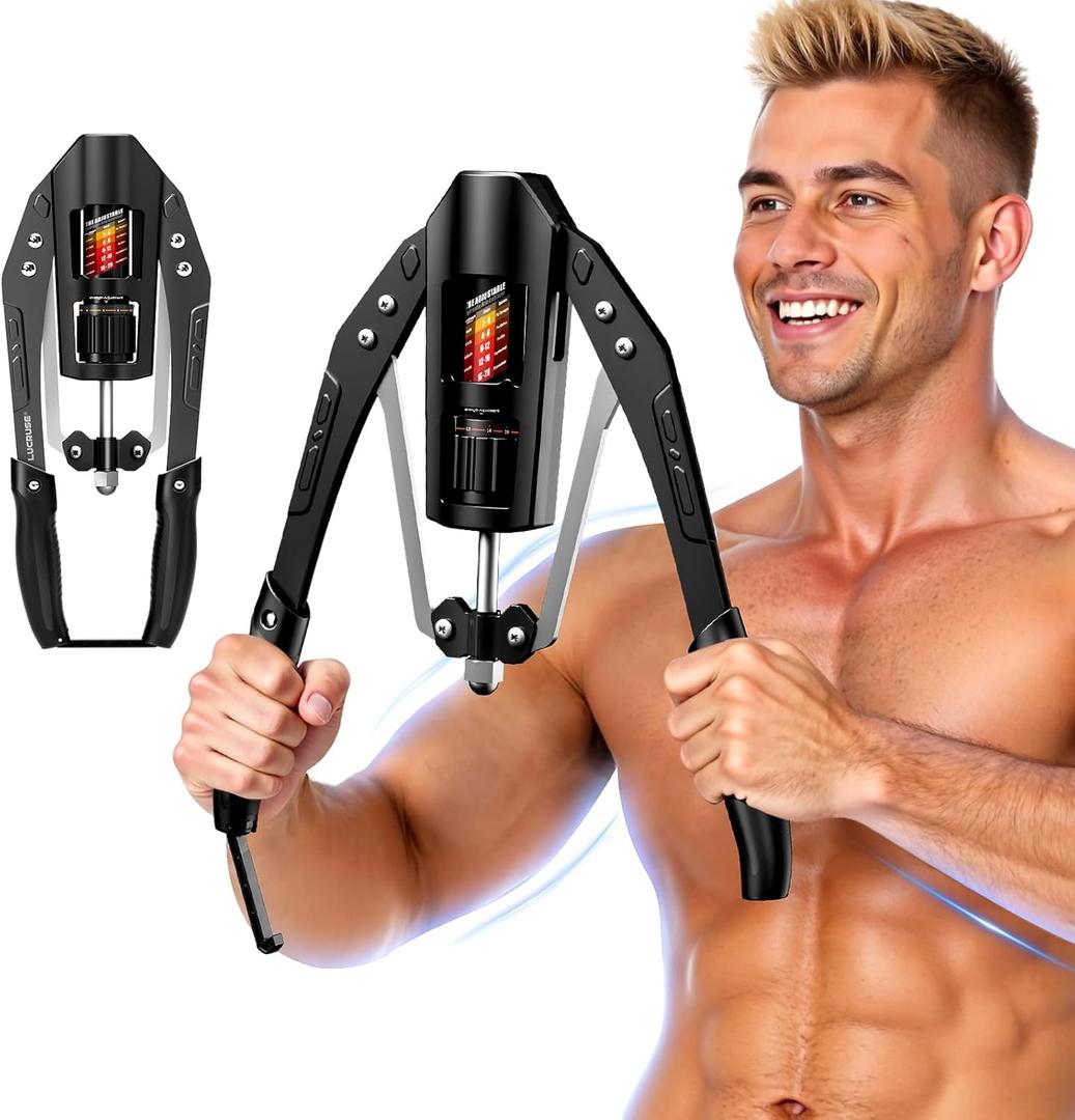 Twister Arm Exerciser, Adjustable Arm Twister Trainer, Chest Expander, Home Gym Equipment, Shoulder Arm Chest Forearm Muscle Training,22-440lbs Hydraulic Power Fitness Workout Exercise (Black)