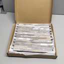 Midcard 10 Sheets Peel and Stick Backsplash PVC Wall Tile,for Kitchen Backsplash (Rectangular Distressed Silvery Moon)