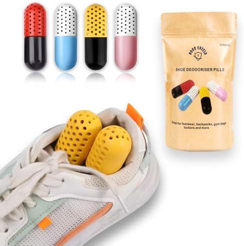 Pack Of 2 , 6 PCs Shoe Deodorizer & Hamper Deodorizer Pills |Moisture absorbers & odor eaters for shoes | Recharge & Spill-free Refresher Balls for Sneakers, Closets, Boxing Gloves, Cars and Gym bags