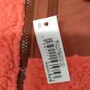 Amazon Essentials Women's Sherpa Long-Sleeve Mock Neck Full-Zip Jacket with Woven Trim, Brown Coral Pink Color Block, XX-Large