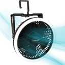 Portable Camping Fan with LED Lantern, 24HRS Running 8inch Rechargeable Tent Fan, Powerful 3-Speed 180 Rotate with Hook, Quiet for Outdoor RV Travel Fishing Hurricane Emergency Power Outage