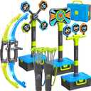 2 Pack Bow and Arrow Toy for kids 5 6 7 8 9 10,LED Light-Up Bows Archery Set with 12 Suction Cup Arrows, 4 Fun Targets ,2 Quivers & Storage Box ,Indoor Outdoor Sport Game Gifts for Boys Girls 4-8 8-12