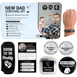 Funny New Dad Gift for First Time Parents | Unique Pregnancy Present for Expecting Fathers to Be | Best New Father Present for Gender Reveal or Baby Shower | Includes Socks, Decision Coin & More