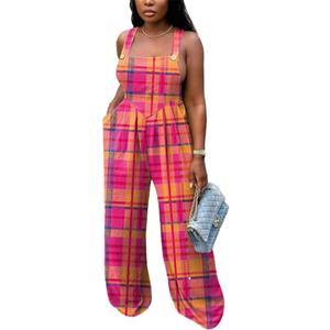 Nimsruc Women's Jumpsuits Summer Rompers Sling Sleeveless Wide Leg Casual Overalls Jumpers With Pockets 2024 (S)