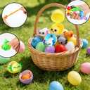 24 Pack Prefilled Easter Eggs with Axolotl Mochi Squishy Toys, Easter Basket Stuffers, Easter Eggs Filled Mini Squishy Toy, Party Favors for Kids, Easters Gifts, Classroom Exchange