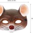 jojofuny Rat Mask: 3D Mouse Mask Half Face Animal Rat Costume for Halloween Carnival Masquerade Party Cosplay Props - Brown