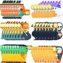 ZHUIGUANGZE 60 Pcs Halloween Lollipop Candy Holder Paper Cards Decoration Cute Ghost Witch Pumpkin Chocolate Sweets Package Wrapping for Trick or Treat Home Party Biscuit DIY Accessories