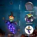 2 x Solar Halloween Decorations Outdoor, Pumpkin Hanging Decor