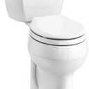 Kohler 5296-96 K-5296-96 Highline Classic Comfort Height Two-Piece Round-Front 1.28 gpf Toilet with Class Five Flush Technology and Left-Hand Trip Lever Biscuit