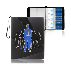 Leather Business Card Book Holder Organizer, Professional Name Card Book Holder with 800 Card Slots Capacity Booklet, Portable PU Credit Card Binder File Sleeve Storage for Men Women,40 Pack Sleeves