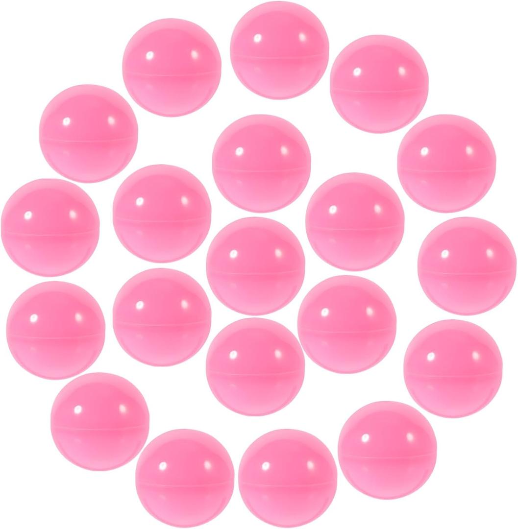 50pcs Fillable Capsules Vending Machine Capsules Ball Bauble Openable Twisted Balls Sphere Plastic Grab Balls Gumball Claw Machines Prizes Containers 40mm/1.57inch Pink