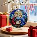 2 x Christian Gifts: Nativity Scene Ornament | Christmas Ornaments (Holy Family Christmas Decor), Christian Holiday Decor, Religious Gifts, Baptism Gift & Xmas Gift