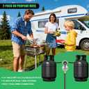 2-Pack 15" RV Propane Hose,1/4" Male NPT & QCC1/Type1 Fittings,Propane Hose-Camper for RV Two-Stage Regulator-Dual LP Tank,Propane Tank Hose for BBQ,Outdoor Cooking,Camping,350PSI.CSA Certified