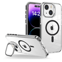 WOGROO iPhone 15 Pro Max Case, Compatible with MagSafe, Magnetic Kickstand, Clear Black