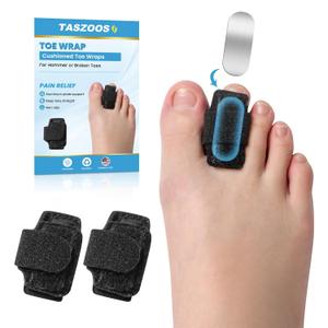 Hammer Toe Straightener - 2Pcs Hammer Toe Corrector for Women & Men - Toe Splints Relief for Hammer, Bent, Curled, Broken Support - Toe Wraps for Standing, Resting, Walking