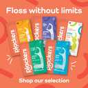 4 x Plackers Micro Mint Dental Flossers, Fold-Out Toothpick, Super Tuffloss, Easy Storage with Sure-Zip Seal, Fresh Mint Flavor, 150 Count (Pack of 4)