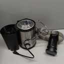 Qcen Juicer Machine, 800W Centrifugal Juicer Extractor with Wide Mouth 3 Feed Chute for Fruit Vegetable, Easy to Clean, Stainless Steel, BPA-free (Black)