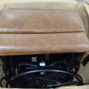 GarveeHome Power Recliner Chair with Side Pockets, 270 Swivel & Glider, USB Charging Port, PU Leather, Thickened Dual-Layer Armrests, Modern Recliner for Living Room, Bedroom(Orange)