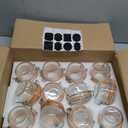 Encheng Small Glass Jars With Airtight Lids, Glass Spice Jar 5 oz,Maosn Jars With Leak Proof Rubber Gasket 150ml,Glass Storage Containers With Hinged Lid,Kitchen Canisters Pack of 12 