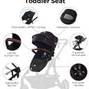 Momcozy ChangeGo Baby Stroller Second Seat Only | Extra Seat Attachment for ChangeGo Stroller | Adjustable Reclining Seat, Extendable UPF50+ Canopy, Leather Bumper Bar, 5-Point Harness, Stroller Seat Only