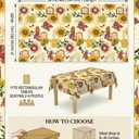 HOMETYGER Cotton Tablecloth 59 x 31 Inch,Rectangular Table Cover for Kitchen Dining Table, Washable Decorative Tablecloth for Everyday Use (Yellow Sunflower)